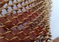 Золотой цвет Архитектурные металлические решетчатые шторы Алюминиевый материал для декорации